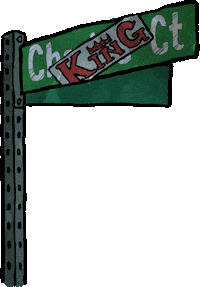 the kingdom neighborhood Sticker by mayfly