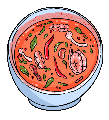 Soup Tomyum Sticker by Sophie Rose Brampton