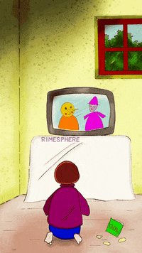 Rimesphere girl cartoon kid chilling GIF