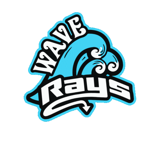 TheStingrayAllstarsTampa wave splash paradise pineapple Sticker