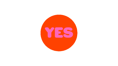 Pink Yes Sticker