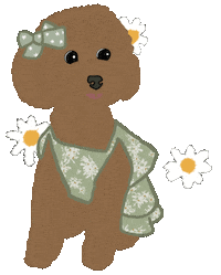 Toy Poodle Dog Sticker by Regina Awang