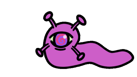 gus_azv monster alien slug Sticker