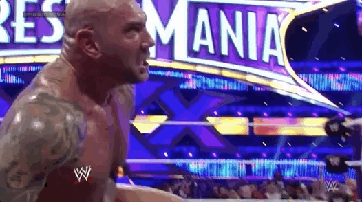 angry dave bautista GIF by WWE