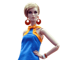 twiggy Sticker by London Fashion Doll Festival