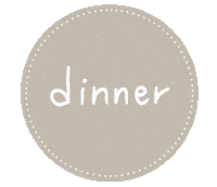 Dinner 文字 Sticker