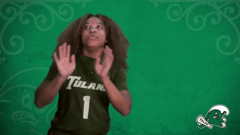 womens basketball dancing GIF by GreenWave
