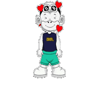 White Monkey Love Sticker by Zhot