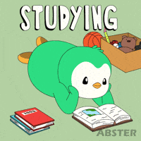 Penguin Read GIF by Abster