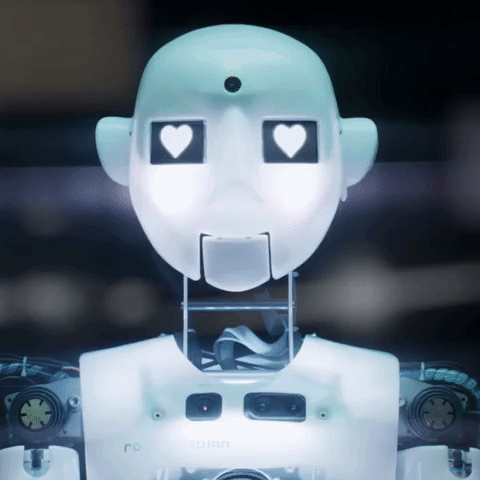 robot love GIF