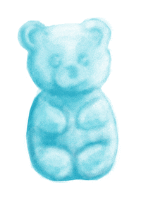 0imlili bear candy gummy gummi Sticker