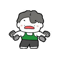 ddidu health exercise 운동 오운완 Sticker