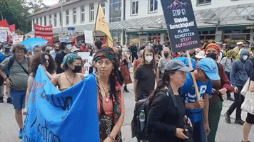 Protesters March in Bavarian Town as G7 Summit Held Nearby