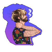 SentientCookie smoking comics hipster conversation hearts Sticker