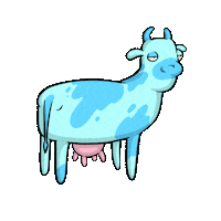 Cow Gum Sticker by Comicada