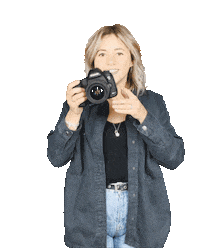 NanseePhotography woman camera picture click Sticker