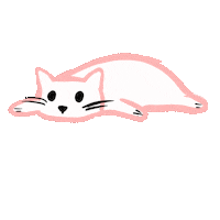 Tired Cat Sticker