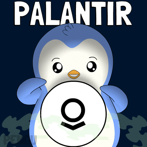 Pudgy Penguins Palantir meme example GIF