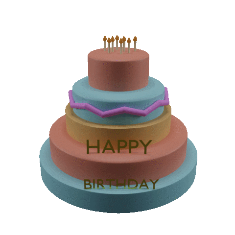 Happy Birthday 3D Sticker