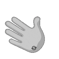 MSQLN emoji waving winken black white Sticker
