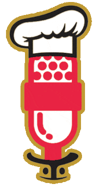 chefsbest podcast chef microphone chefs hat Sticker