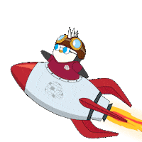 To The Moon Travel Sticker by Pudgy Penguins