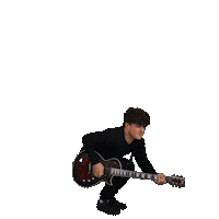 Jump Guitar Sticker by Robin Kingmaker