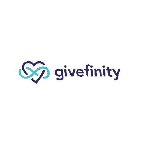 Givefinity giphygifmaker heart logo infinity Sticker