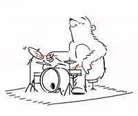 MarrowCalifornia happy music bear california GIF