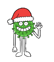 Christmas Santa Sticker by Tiffany Cooper