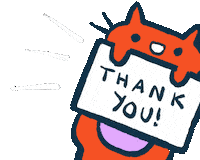 Cat Thank You Sticker