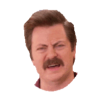 Ron Swanson What Sticker by imoji