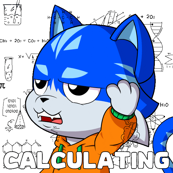 Confused Cat Sticker by Toshithecat