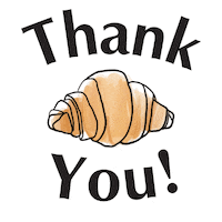 Thanks Croissant Sticker