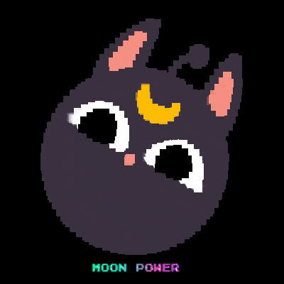 Missbirbb giphygifmaker cat sailor moon luna GIF