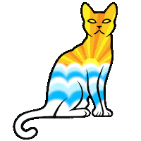 good morning cat Sticker by Electric Catnip