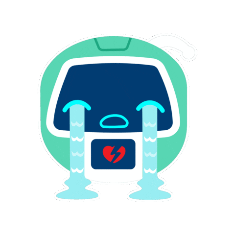 Smashlings cartoon omg crying robot Sticker