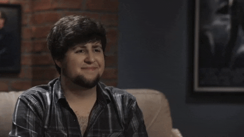 BlueJaeger giphygifmaker smile wait what jontron GIF