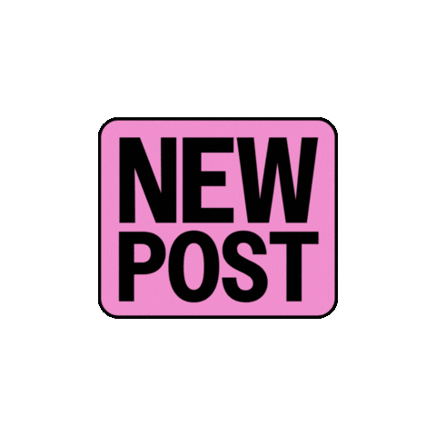 Pink New Post Sticker