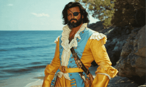 Pirate qui fait un site de la main
