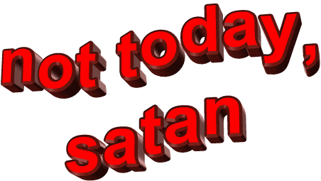 satan not today Sticker by AnimatedText