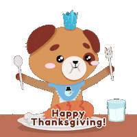 Dinner Thanksgiving Sticker by The Plooshies