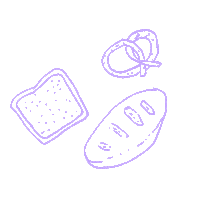 studioblink food illustration design purple Sticker