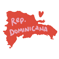 Dominican Republic Pink Sticker