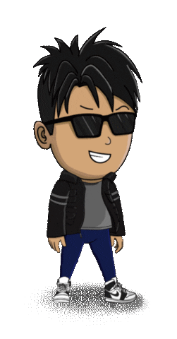 Cartoon Sunglasses Sticker