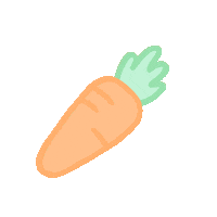 arttyemi food kawaii carrot conejo Sticker