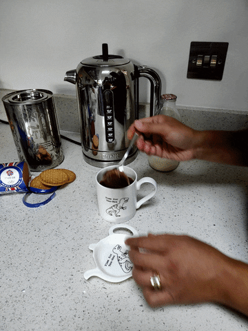 Time For Tea Dinosaur GIF by Dinosaurs Doing Stuff