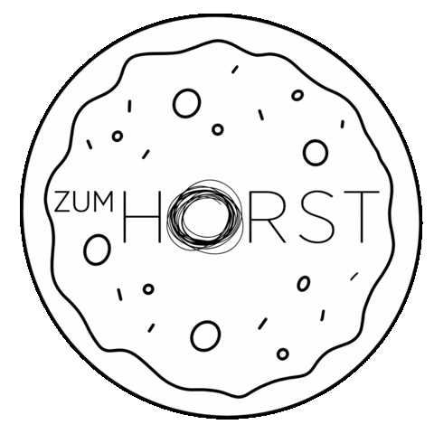 thermenhotelvierjahreszeiten white pizza black and white round Sticker