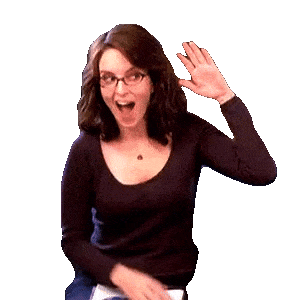 beav4 giphyupload high five 30 rock tina fey Sticker