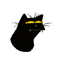 Black Cat Sticker